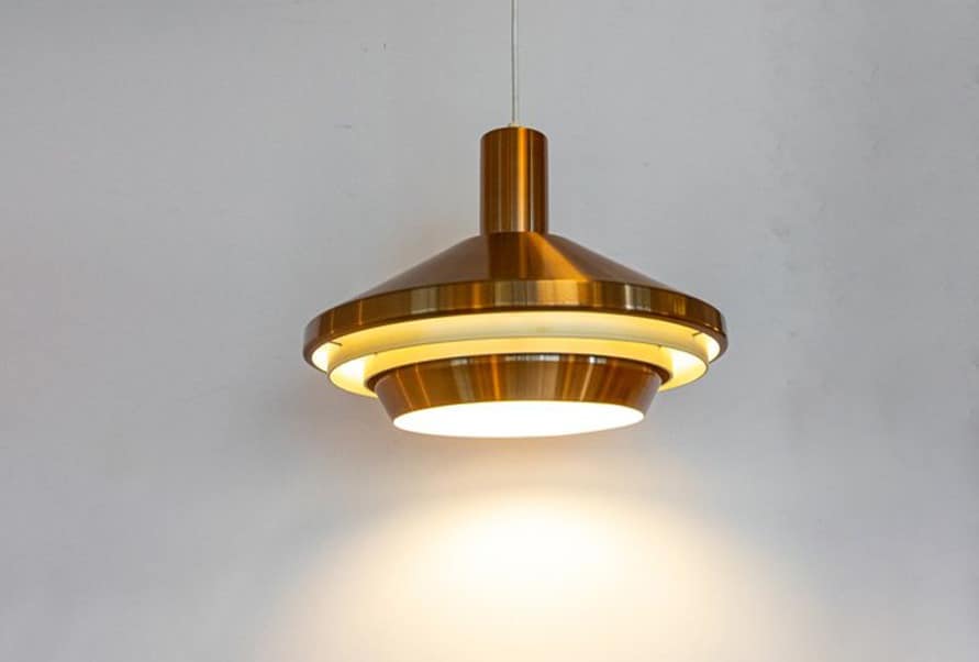 Danish pendant lamp, copper
