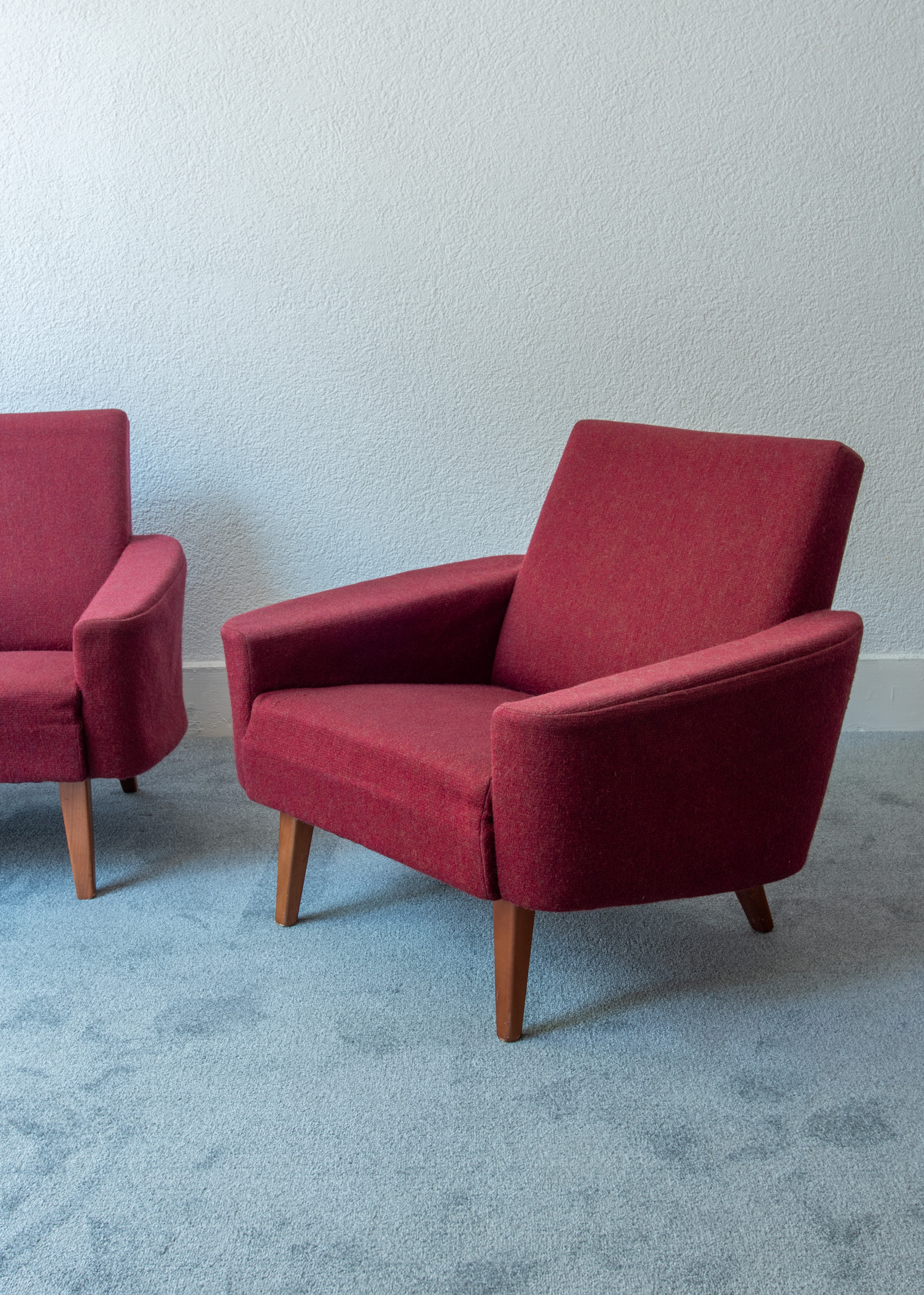 Pair 50s armchairs